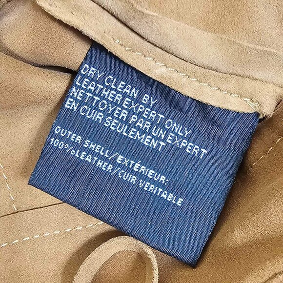 Lamarque Camel Suede Leather Fringe Jacket Western Boho Festival Size 4 - Picture 9 of 9